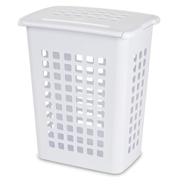 Laundry basket deals with lid